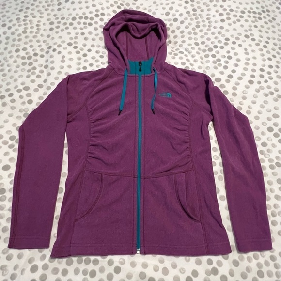 The North Face Women's Mezzaluna Full Zip Hoodie Purple And Teal Size Small - Picture 8 of 11